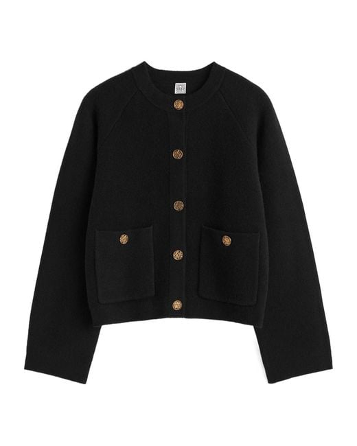 Totême Black Totême Buttoned Knitted Cardigan