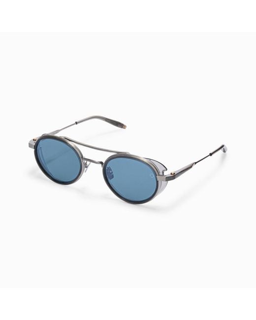 Akoni Blue Pilot-Frame Sunglasses for men