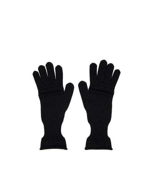 Issey Miyake Black Cut-Out Gloves