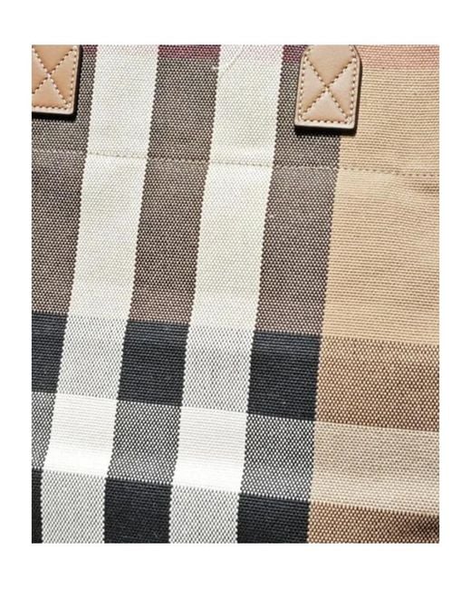 Burberry White Medium London Tote