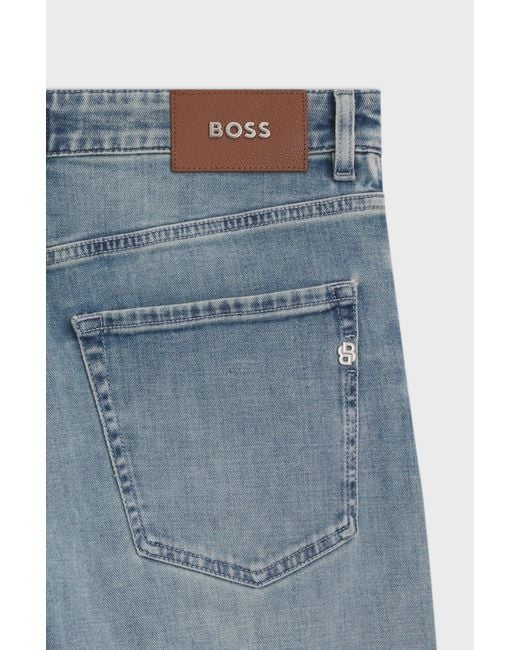 Boss Blue Belt Loop Jeans for men