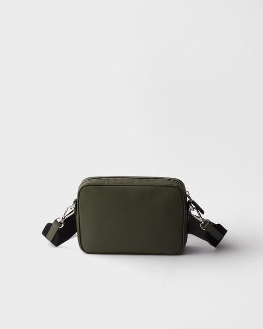 Prada Green Saffiano Leather Shoulder Bag for men