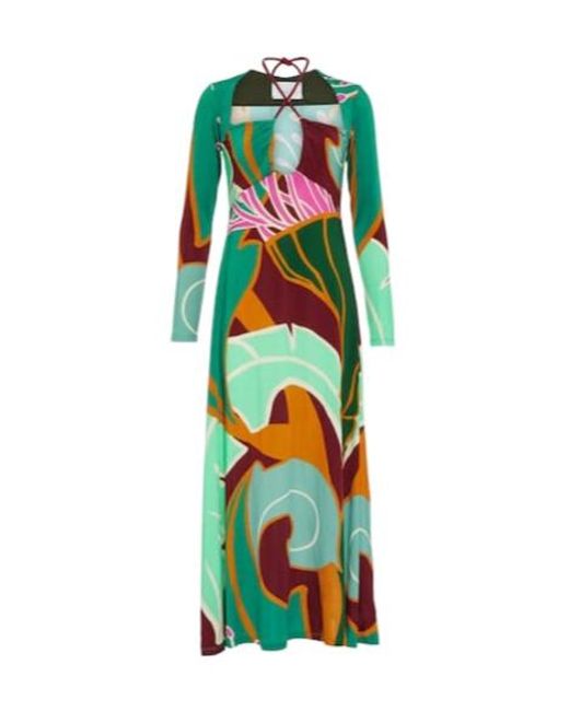 Johanna Ortiz White Printed Maxi Dress