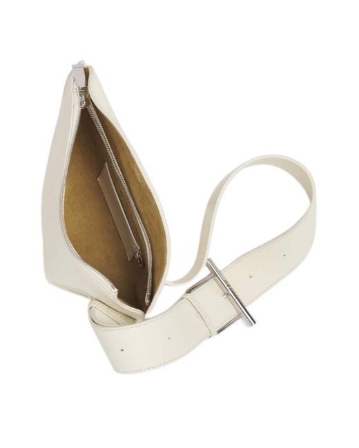 McQueen White T-Bar Sling Crossbody Bag