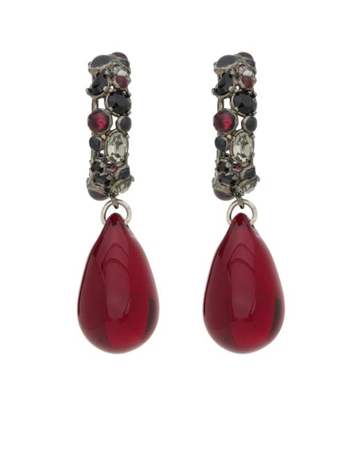 Saint Laurent Red Pendant Earrings
