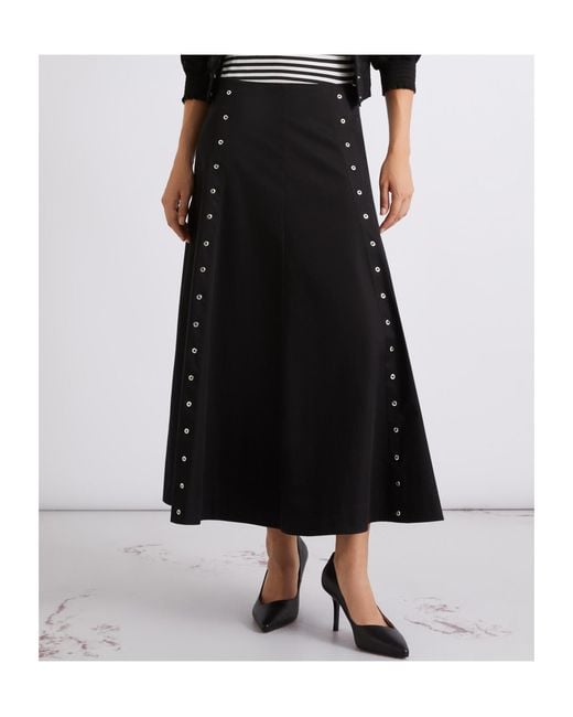 Marella Black Flared Skirt