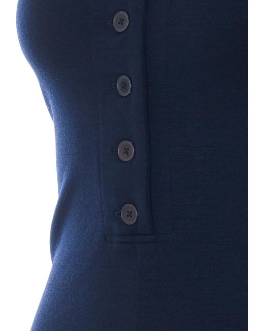 Auralee Blue Sleeveless Vest