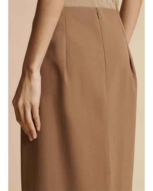 Khaite Natural Back Slit Skirt