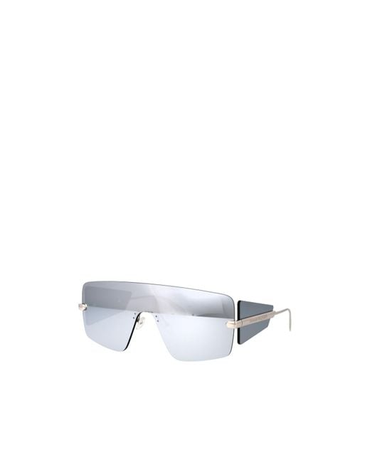 McQueen White Eyewear Aviator Sunglasses for men