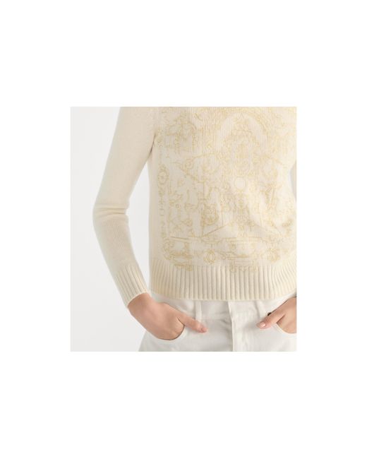 Dior White Embroidered Sweater