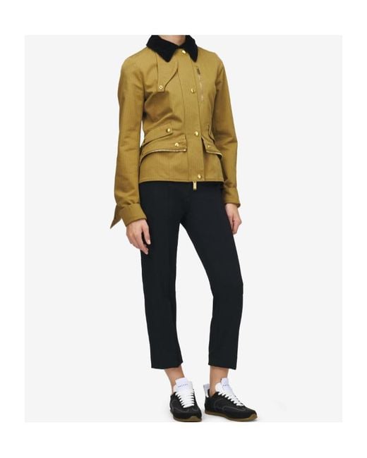 McQueen Yellow Herringbone Kickback Jacket