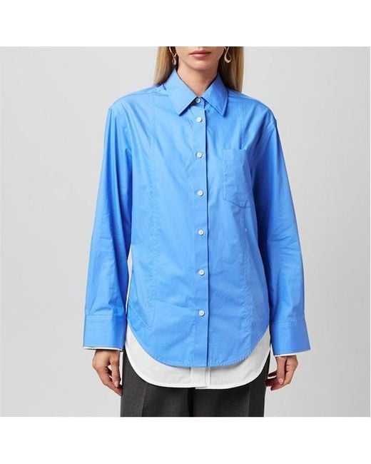 Victoria Beckham Blue Layer Shirt