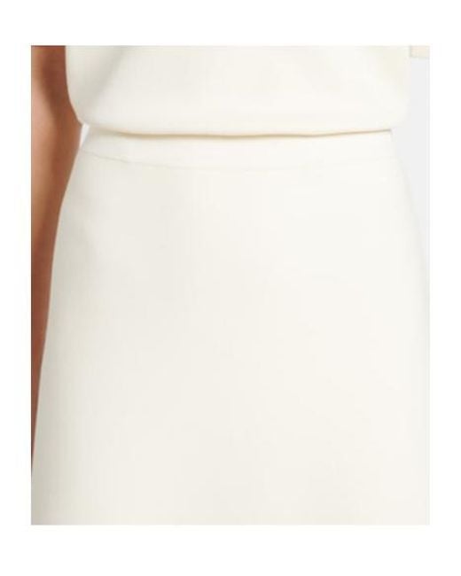 Altuzarra White Melly Fan-Shaped Crepe Midi Skirt