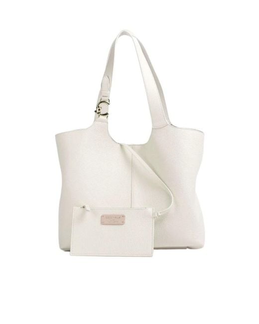 Coccinelle White C-Easy Large Shoulder Bag