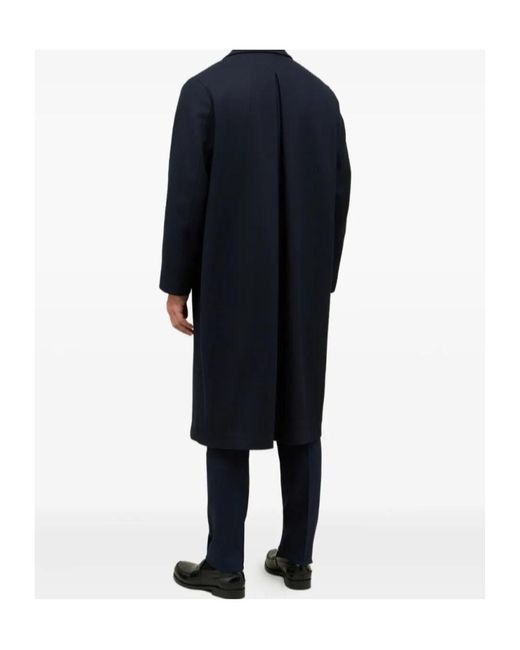 Boglioli Black Classic Buttoned Coat for men