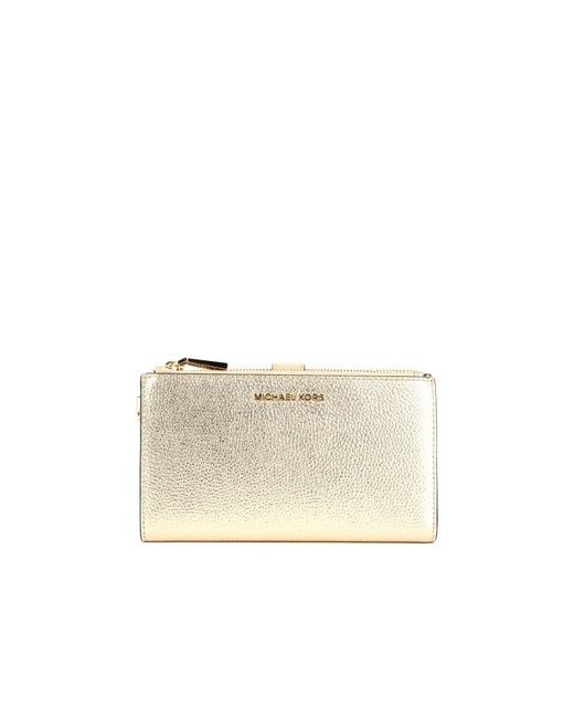 MICHAEL Michael Kors White Adele Metallic Smartphone Wristlet