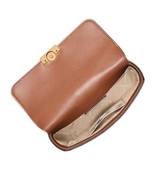 MICHAEL Michael Kors Brown Tribeca Studded Chain Leather Shoulder Bag