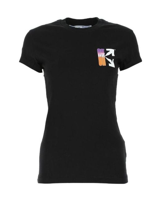 Off-White c/o Virgil Abloh Black Gradient-Style Logo T-Shirt