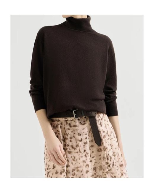 Brunello Cucinelli Brown Turtleneck Sweater