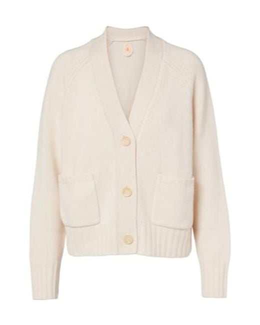 Jardin Des Orangers White Cashmere And Wool Cardigan