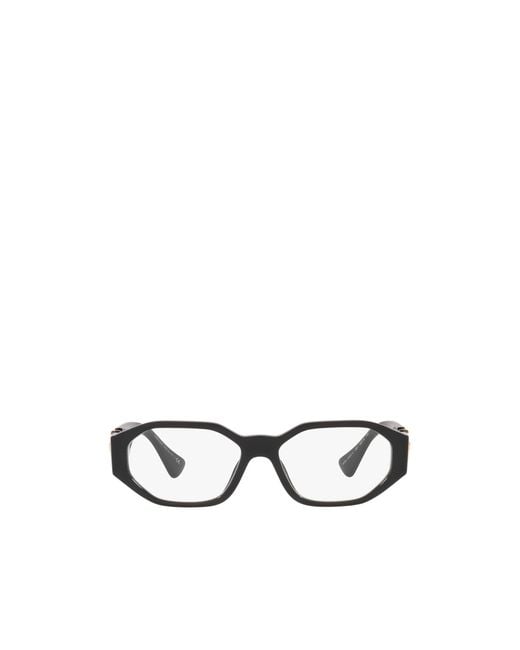 Versace White Eyewear Rectangular Frame Glasses for men