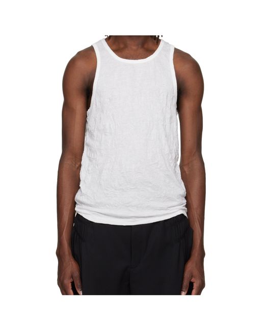 Post Archive Faction PAF White Sleeveless Top for men