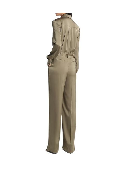 Michael Kors Green Satin Jumpsuit