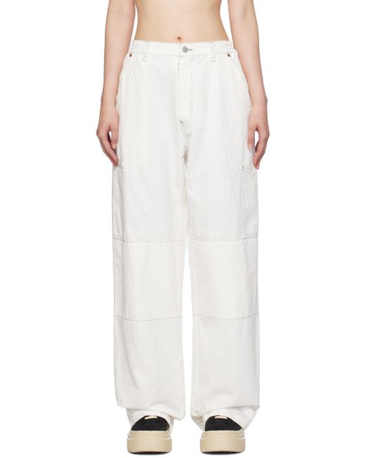 MM6 by Maison Margiela White Numeric Signature Trousers for men