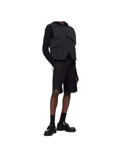 HELIOT EMIL Black Twill Shorts for men