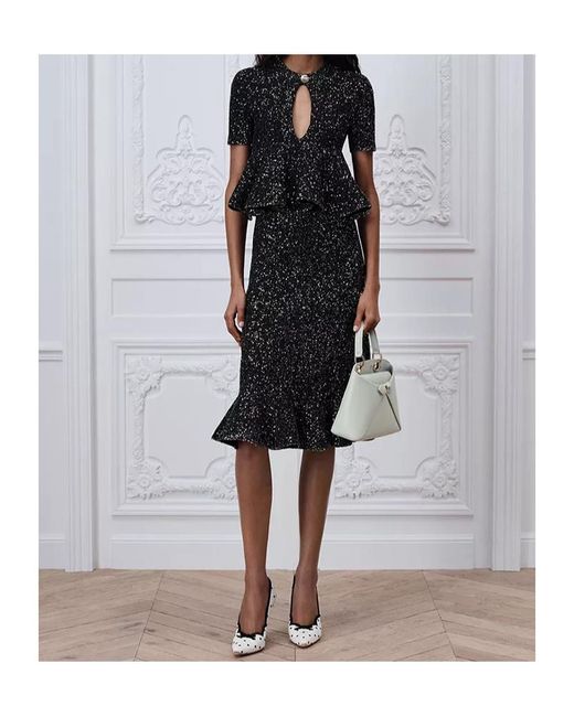 Dior Black Godet Skirt