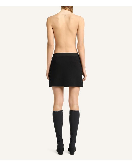 Courreges Black Courrèges Bandeau Waist Mini Skirt