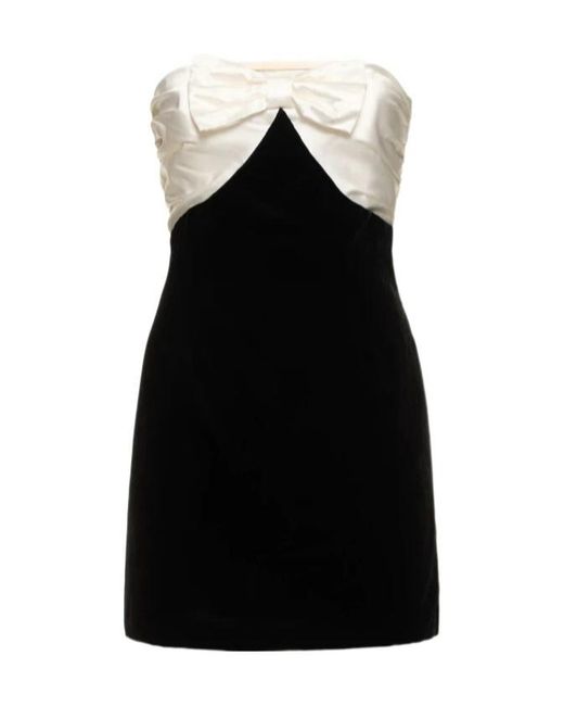 Alessandra Rich Black Strapless Mini Dress