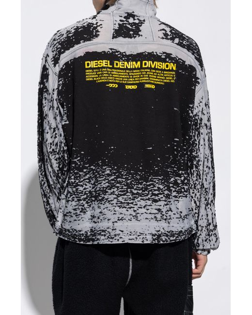 DIESEL Gray S-Alute Half-Zip Sweatshirt for men