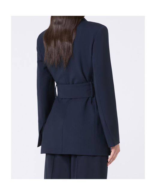 Weekend by Maxmara Blue Teso Belted Blazer
