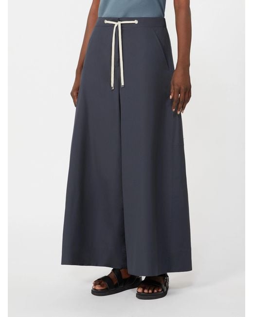 Max Mara Blue 'S Gufo Drawstring Wide-Leg Pants