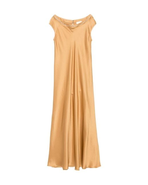 Antonelli Metallic Round Neck Dress