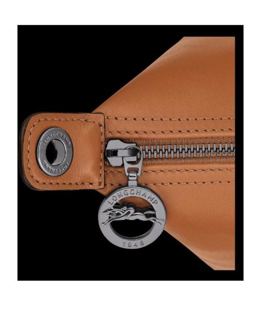 Longchamp Brown Le Pliage Xtra Small Top Handle Bag
