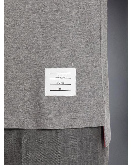 Thom Browne Gray Striped Sleeve T-Shirt for men