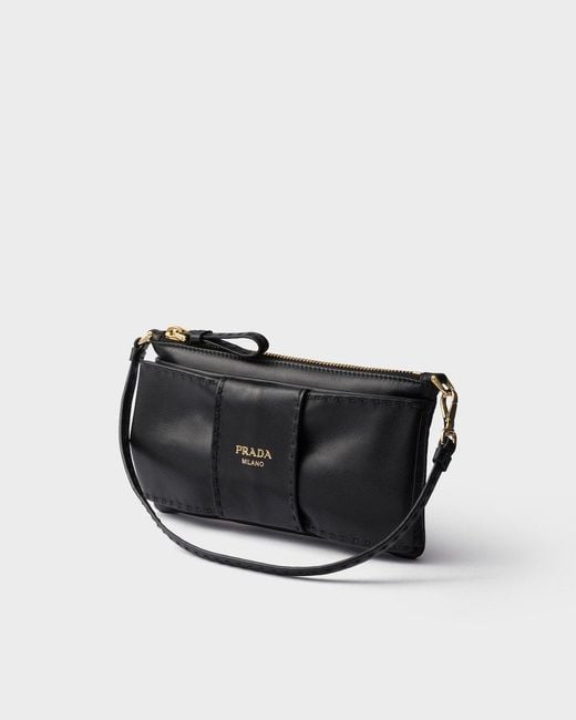 Prada Black Zipper Clutch