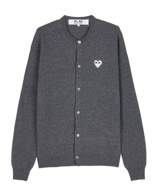 Comme des Garçons Gray Long-Sleeve Cardigan for men