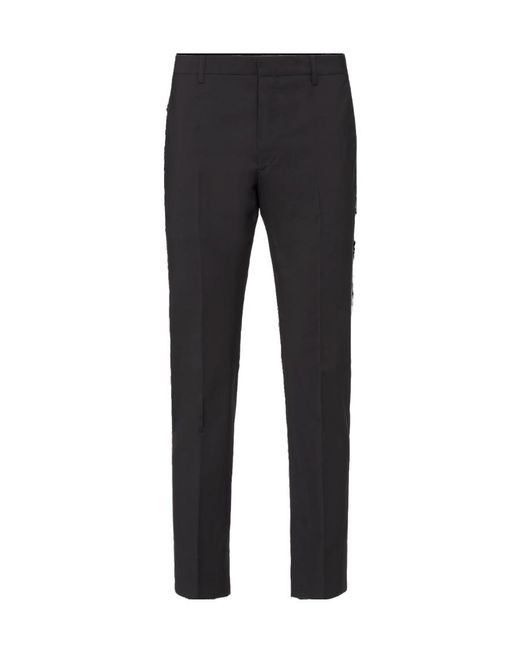 Prada Black Straight Leg Tailored Pants for men