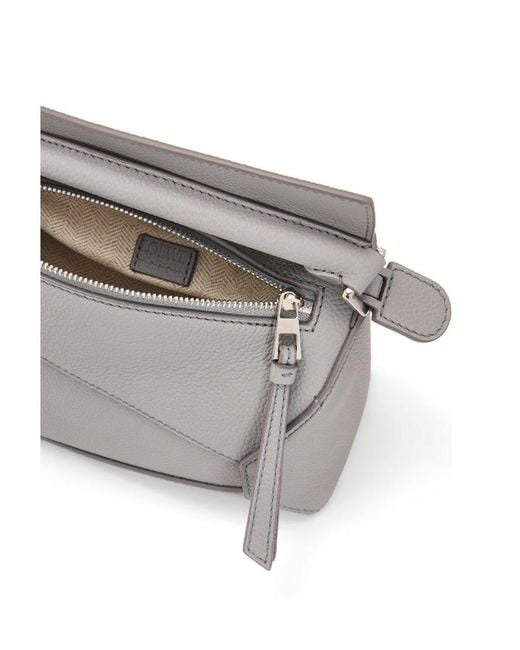 Loewe Gray Puzzle Mini Shoulder Bag