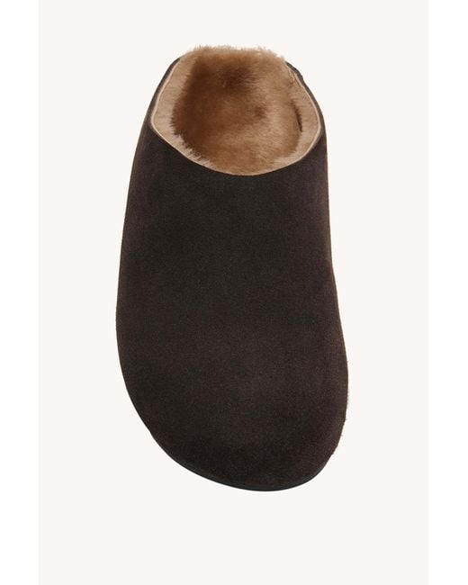 The Row Brown Hudson Round-Toe Mules