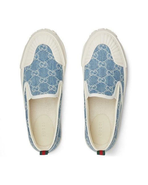 Gucci Blue GG Denim Slip-on Sneaker