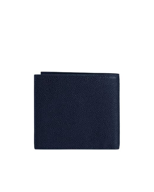 Thom Browne Blue Pebble Textured Bifold Wallet for men
