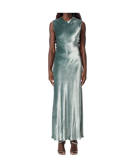 Alberta Ferretti Green Sleeveless Dress