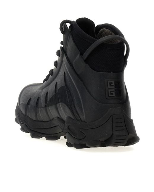 Givenchy Black Bogs Lace-Up Ankle Boots for men