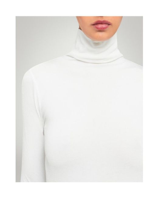 Wolford White High-Neck Bodysuit