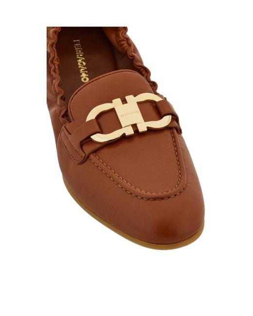 Ferragamo Brown Jodie Elasticated Loafer