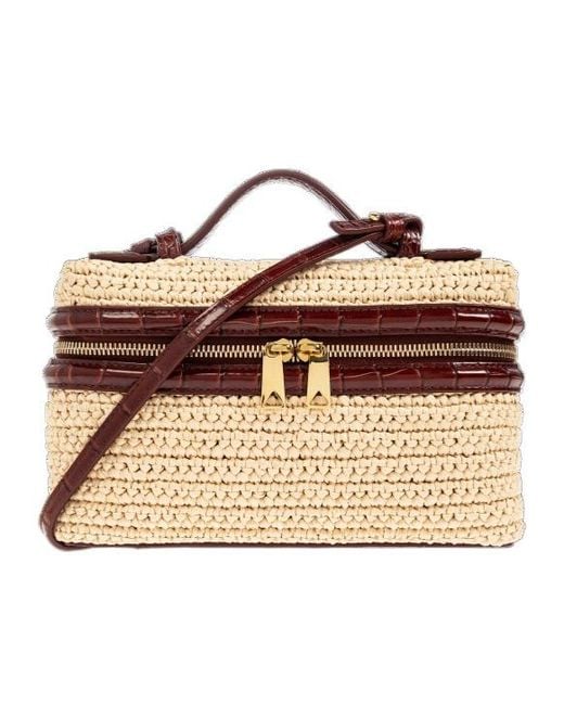 Bottega Veneta Brown Zipper Shoulder Bag